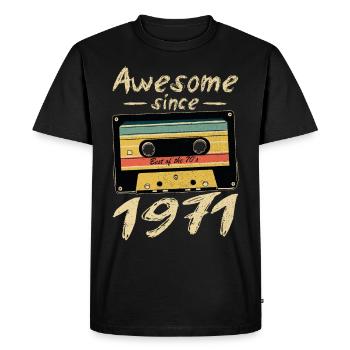 1971 Anniversaire 1971 Né Cadeau d’anniversaire - T-shirt Premium bio Homme - noir - Devant - Nico (187cm)