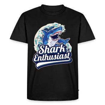 Shark Enthusiast Shark Shark Diving Sharks Shark Tooth - Men's Premium Organic T-Shirt - black - Front - Nico (187cm)