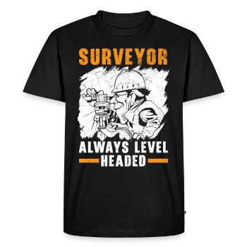 Arpenteur Gardez toujours la tête froide - T-shirt Premium bio Homme - noir - Devant - Nico (187cm)