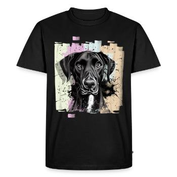 Chien Dogue Dogue Noir - T-shirt Premium bio Homme - noir - Devant - Nico (187cm)