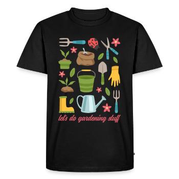 Jardin, jardinier amateur, jardinage, jardinier, cadeau - T-shirt Premium bio Homme - noir - Devant - Nico (187cm)