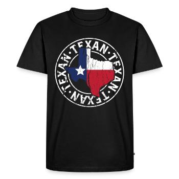 Dictons texans Texas Pride Texan - T-shirt Premium bio Homme - noir - Devant - Nico (187cm)