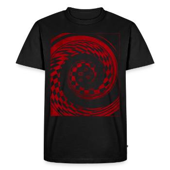 Weirdcore Aesthetic Horror Checkered Eyes - Men's Premium Organic T-Shirt - black - Front - Nico (187cm)