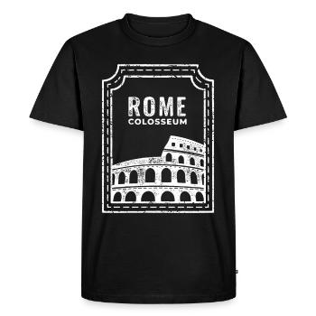 Rome Colisée Rome Colisée Souvenir Landmark - T-shirt Premium bio Homme - noir - Devant - Nico (187cm)