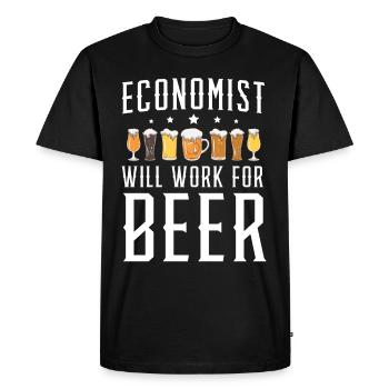 Économiste Profession Économie Professeur d’économie - T-shirt Premium bio Homme - noir - Devant - Nico (187cm)