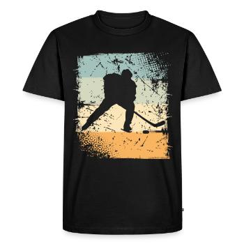Eishockey Hockey sur glace - T-shirt Premium bio Homme - noir - Devant - Nico (187cm)