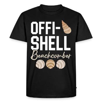 Seashell Beach Mop Seashell Beach Mopping - Men's Premium Organic T-Shirt - black - Front - Nico (187cm)