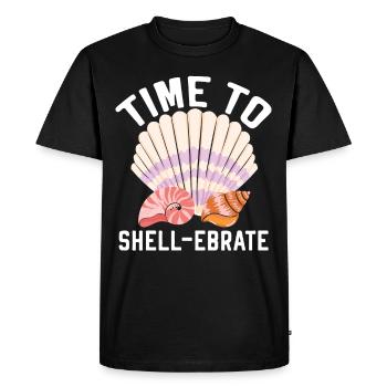 Time to collect shells Shell collecting Beachcombin - Men's Premium Organic T-Shirt - black - Front - Nico (187cm)