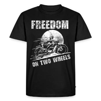 La liberté sur deux roues - T-shirt Premium bio Homme - noir - Devant - Nico (187cm)