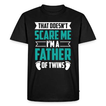 Ça ne me fait pas peur, je suis père de - T-shirt Premium bio Homme - noir - Devant - Nico (187cm)