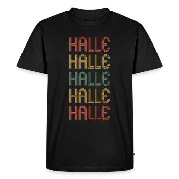 Halleserin Halleser Halle - Men's Premium Organic T-Shirt - black - Front - Nico (187cm)