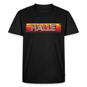 Halleserin Halleser Halle - Men's Premium Organic T-Shirt - black - Front - Nico (187cm)