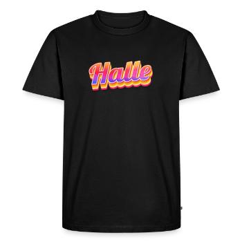Halleserin Halleser Halle - Men's Premium Organic T-Shirt - black - Front - Nico (187cm)