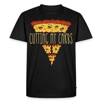 Couper mes glucides Pepperoni Pizza Eaters - T-shirt Premium bio Homme - noir - Devant - Nico (187cm)