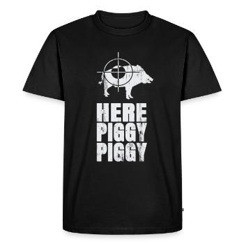 Chasse au sanglier Chasseur de sanglier Chasseur de sanglier Hogger - T-shirt Premium bio Homme - noir - Devant - Nico (187cm)
