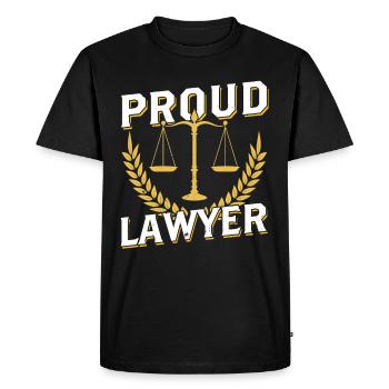 Fier avocat Avocat Diplôme d’avocat en droit - T-shirt Premium bio Homme - noir - Devant - Nico (187cm)