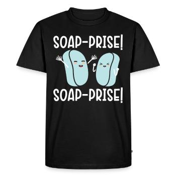 Perle de savon! Perle de savon! Savonnage savon orge - T-shirt Premium bio Homme - noir - Devant - Nico (187cm)