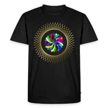 Graphique - motif graphique - motif géométrique - T-shirt Premium bio Homme - noir - Devant - Nico (187cm)