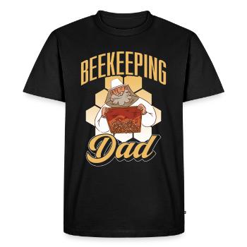 Apiculture, Papa, Apiculteurs, Apiculteurs, Abeille mellifère - T-shirt Premium bio Homme - noir - Devant - Nico (187cm)