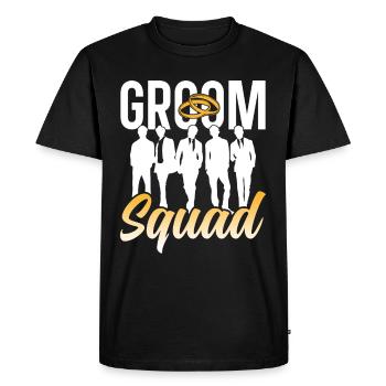 Groom Team Sayings Wedding Marriage Party - Men's Premium Organic T-Shirt - black - Front - Nico (187cm)