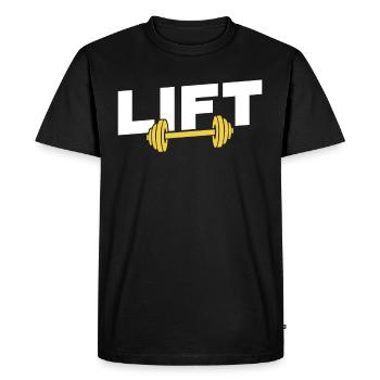 Lift Workout Weightlifting Gym Weightlifter - Men's Premium Organic T-Shirt - black - Front - Nico (187cm)