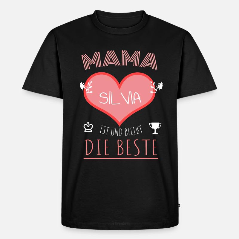 Silvia - Männer Premium Bio T-Shirt - Schwarz