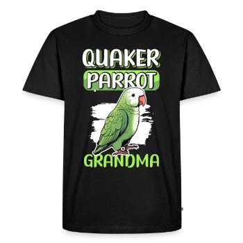 Moine Perruche Perroquets Grand-mère Cadeau - T-shirt Premium bio Homme - noir - Devant - Nico (187cm)
