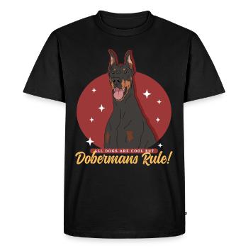 Doberman Dogs Dog Owner Gift - Men's Premium Organic T-Shirt - black - Front - Nico (187cm)