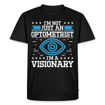 Opticien Je suis un ophtalmologiste optometry visionnaire - T-shirt Premium bio Homme - noir - Devant - Nico (187cm)