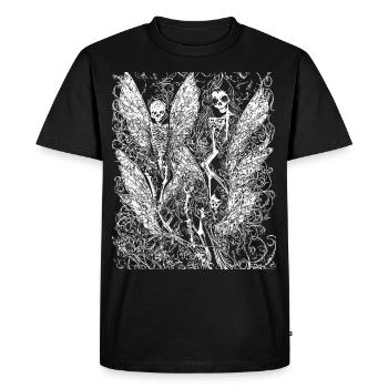 Fairycore Aesthetics Skeleton Fairy Goth Grunge G - Men's Premium Organic T-Shirt - black - Front - Nico (187cm)