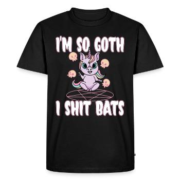 Satan Beelzebub Devil Gothic Pentagram Mystical - Men's Premium Organic T-Shirt - black - Front - Nico (187cm)