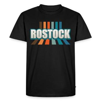 Rostockerin Rostocker Rostock - T-shirt Premium bio Homme - noir - Devant - Nico (187cm)