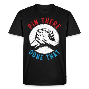 épingle là fait ce bras de fer bras de fer - T-shirt Premium bio Homme - noir - Devant - Nico (187cm)