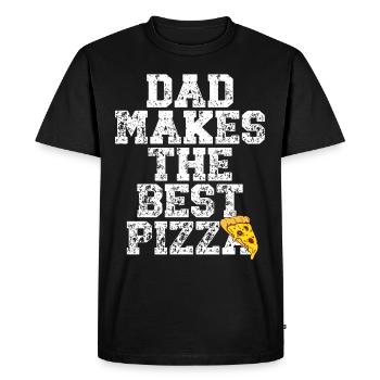 Papa fait la meilleure fête des pères pour les amateurs de pizza - T-shirt Premium bio Homme - noir - Devant - Nico (187cm)