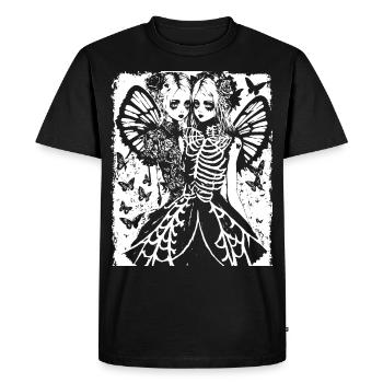 Fairycore Aesthetics Skeleton Fairy Goth Grunge G - Men's Premium Organic T-Shirt - black - Front - Nico (187cm)