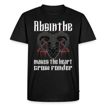 Satan Belzébuth Diable Gothique Pentagramme Mystique - T-shirt Premium bio Homme - noir - Devant - Nico (187cm)