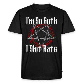 Satan Beelzebub Devil Gothic Pentagram Mystical - Men's Premium Organic T-Shirt - black - Front - Nico (187cm)