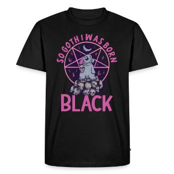 Satan Belzébuth Diable Gothique Pentagramme Mystique - T-shirt Premium bio Homme - noir - Devant - Nico (187cm)