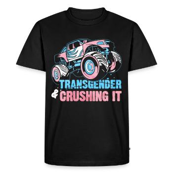 Transgender Pride Monster Truck - T-shirt Premium bio Homme - noir - Devant - Nico (187cm)