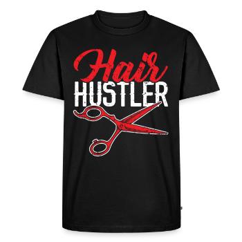 Hair Hustler Barbershop Hair Clipper Barber - T-shirt Premium bio Homme - noir - Devant - Nico (187cm)