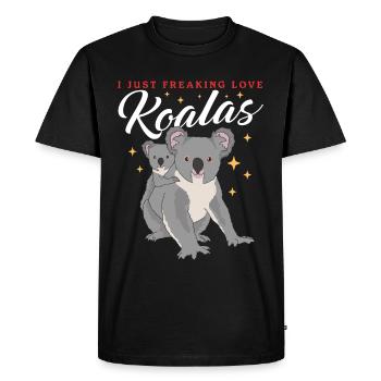 Koala Koalas Koala Bear Koala Bears Cadeau - T-shirt Premium bio Homme - noir - Devant - Nico (187cm)