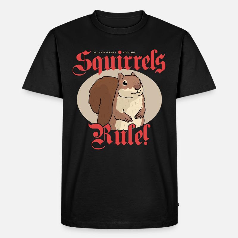 Süßes Eichhörnchen Grauhörnchen Hörnchen Geschenk - Männer Premium Bio T-Shirt - Schwarz
