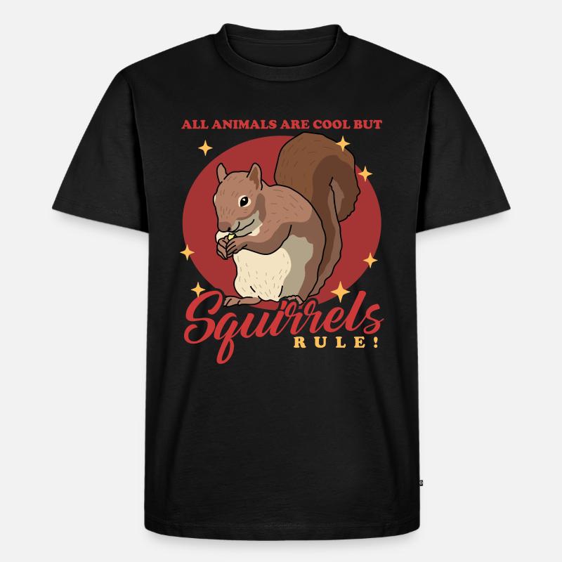 Süße Eichhörnchen Grauhörnchen Hörnchen Geschenk - Männer Premium Bio T-Shirt - Schwarz