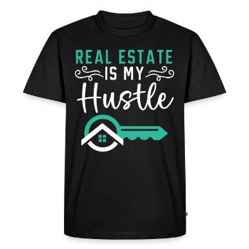 L’immobilier est mon agent immobilier de maison d’affaires - T-shirt Premium bio Homme - noir - Devant - Nico (187cm)