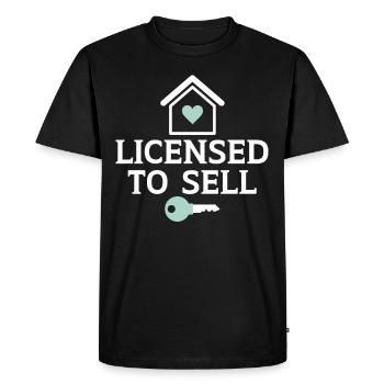 Licence pour vendre une maison Agent immobilier Immobilier - T-shirt Premium bio Homme - noir - Devant - Nico (187cm)