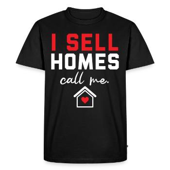 Je vends des maisons Appelez-moi House Broker Imm - T-shirt Premium bio Homme - noir - Devant - Nico (187cm)