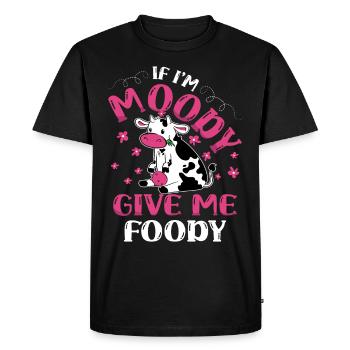 Si je suis de mauvaise humeur, donnez-moi Foody Animal Cow - T-shirt Premium bio Homme - noir - Devant - Nico (187cm)