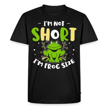 I'm not small, I'm frog-sized amphibian - Men's Premium Organic T-Shirt - black - Front - Nico (187cm)
