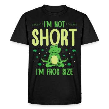 I'm not small, I'm frog-sized amphibian - Men's Premium Organic T-Shirt - black - Front - Nico (187cm)