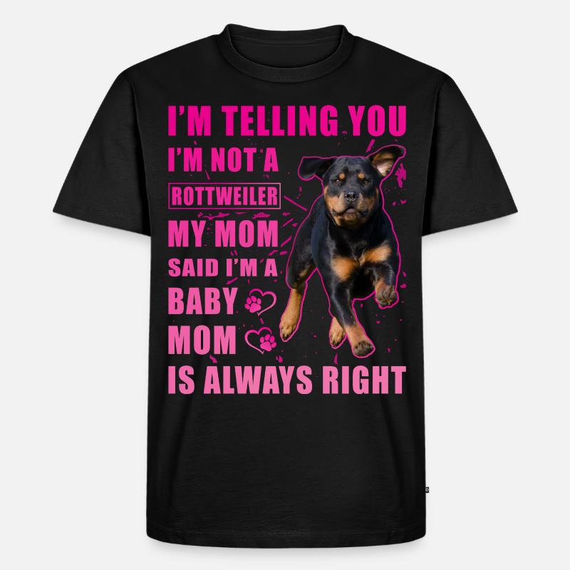 Rottweiler Spruch - Männer Premium Bio T-Shirt - Schwarz